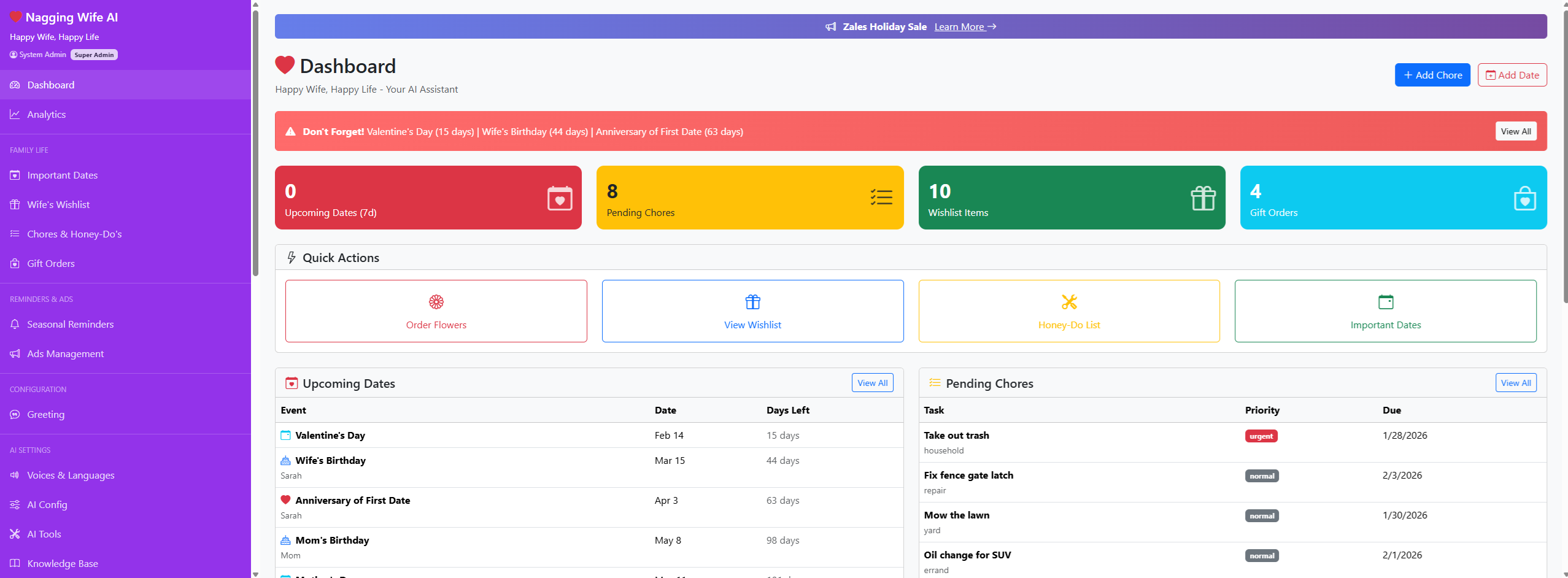 Nagging Wife AI Backend